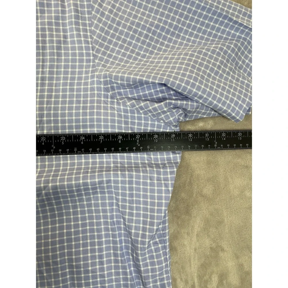 Polo Ralph Lauren Men's XXL Purple White Plaid Short Sleeve Button Front Shirt